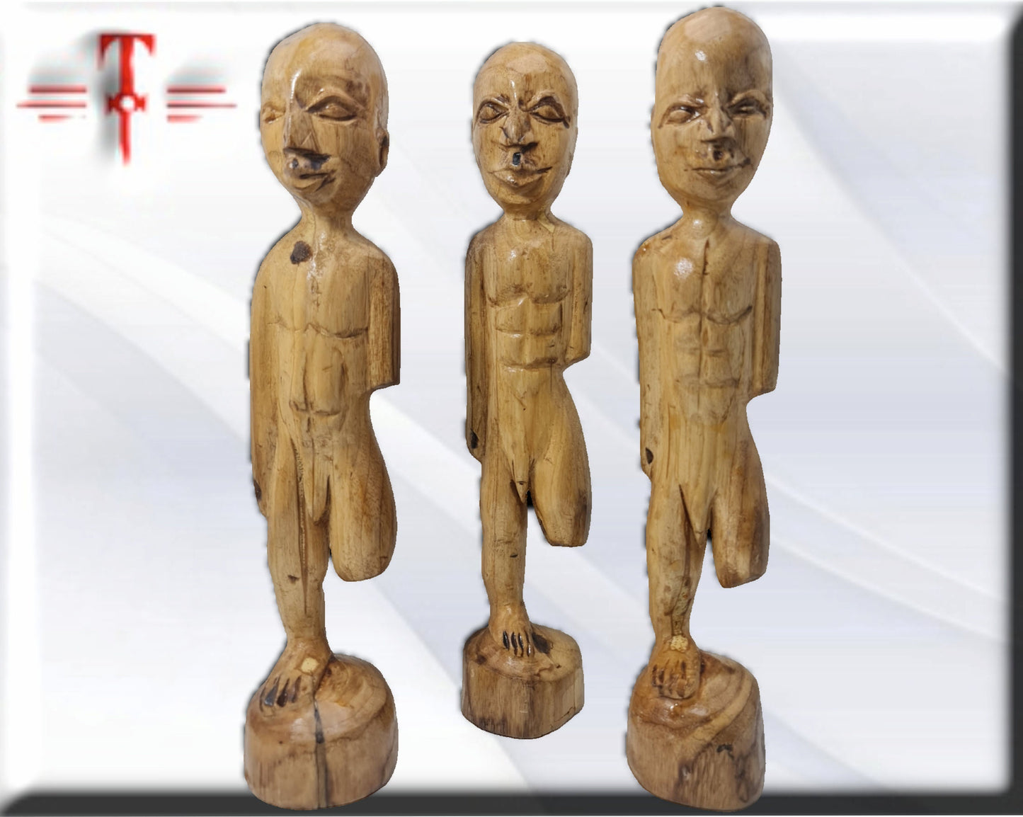 Muñeco Osaín madera - santería , yoruba, lucumí