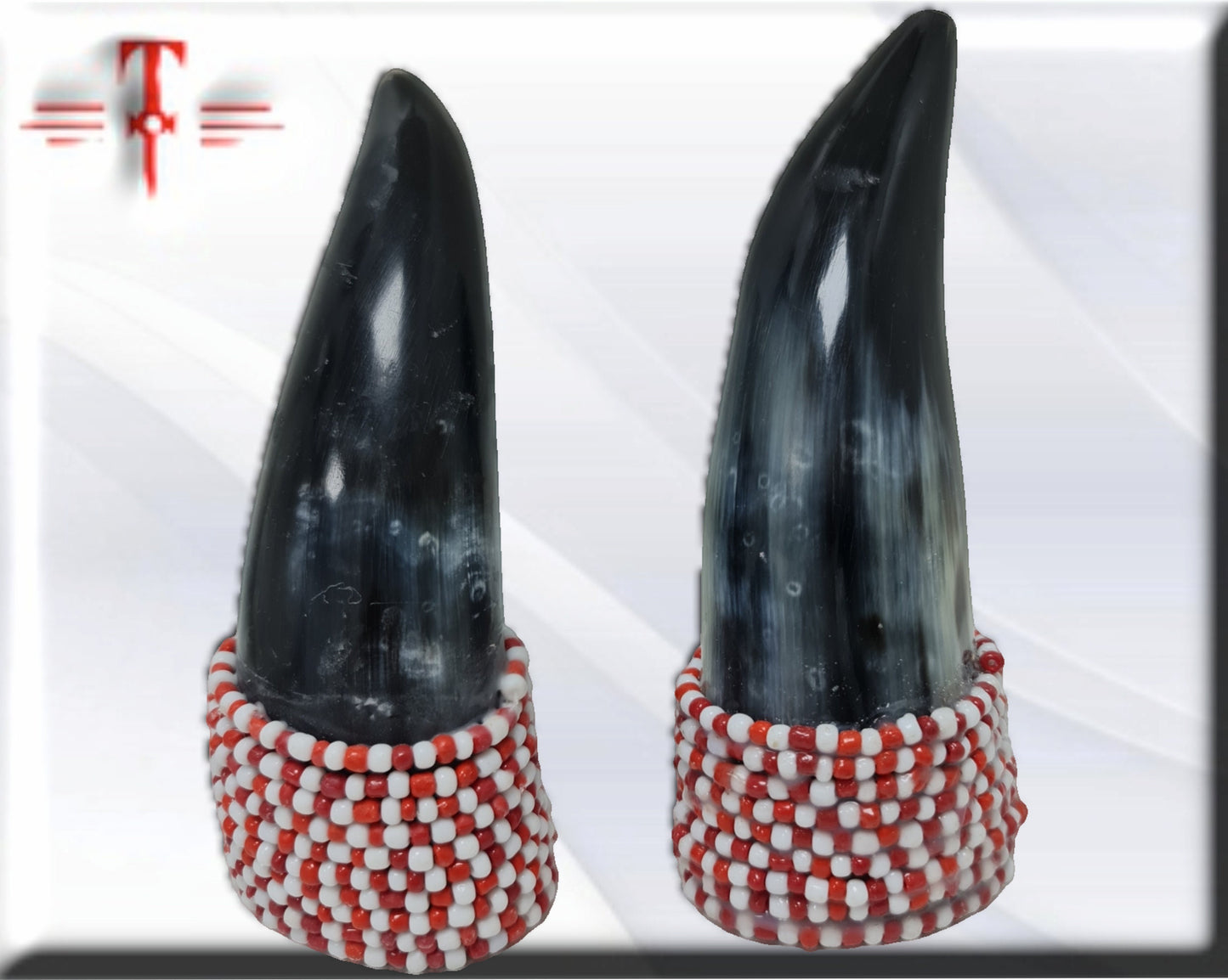 Hirschhorngefäße mit Shango, Santeria, Palo Mayombe, Gott des Donners