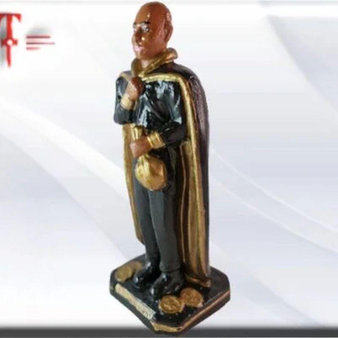 Figura Yeso exu del Oro , Candomble , kimbisa, Umbanda
