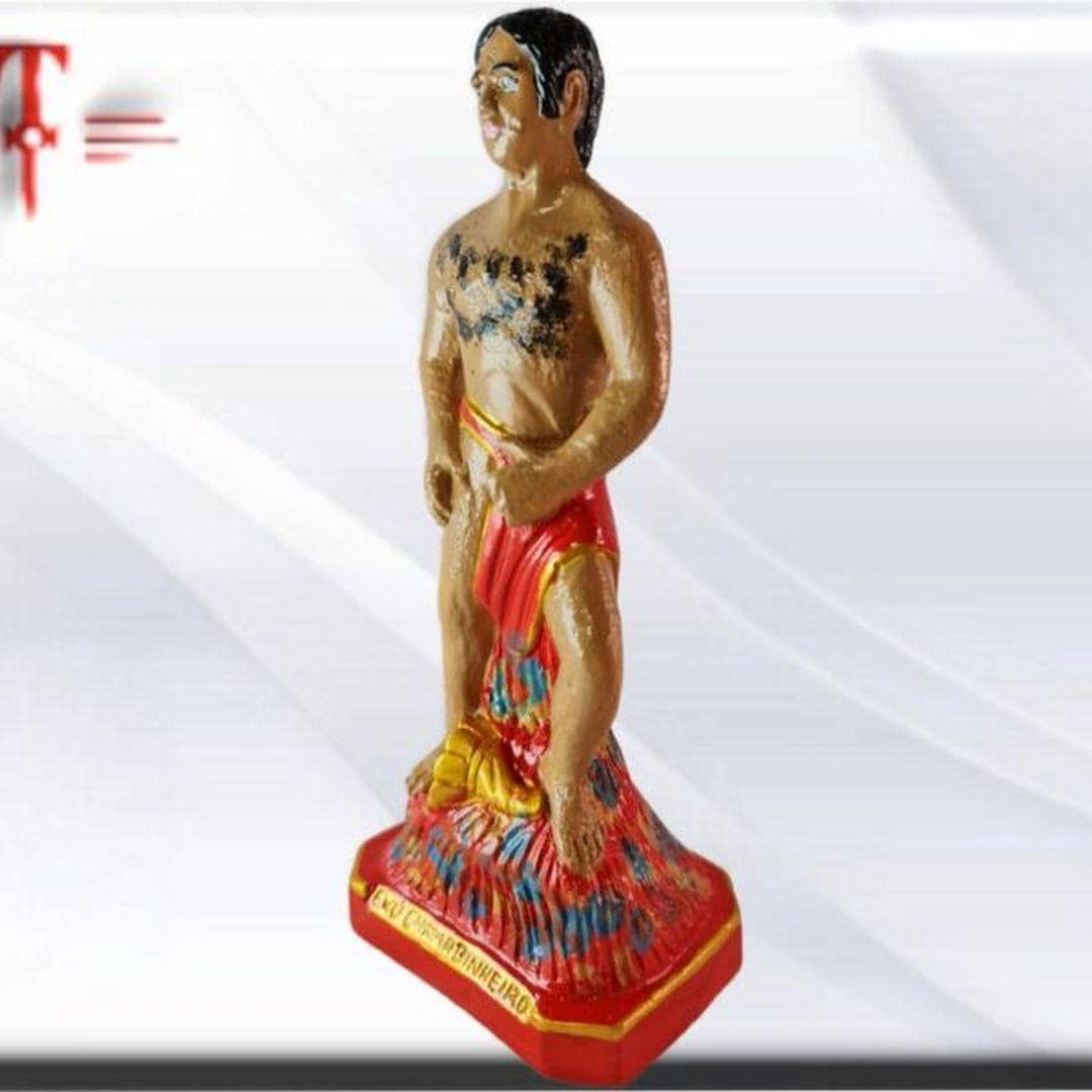 Figura Yeso exu chama dinheiro , Candomble , kimbisa, Umbanda