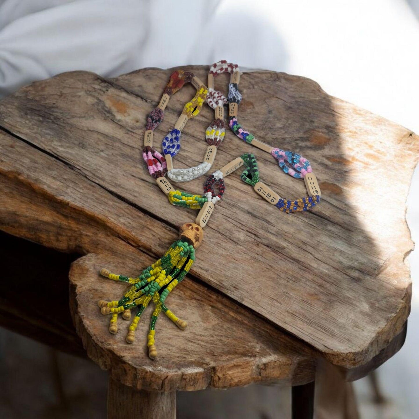 Collar Ogbe Yonó Haya - Babalawo - Santeria Palo Mayombe