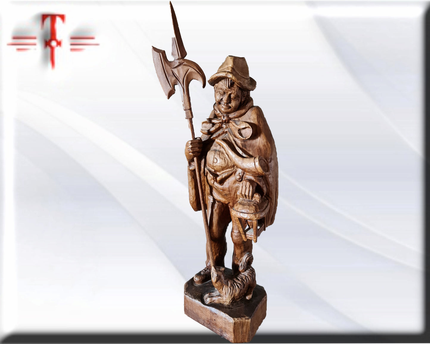 estatua del antiguo Sereno de noche , tallado en maderas nobles