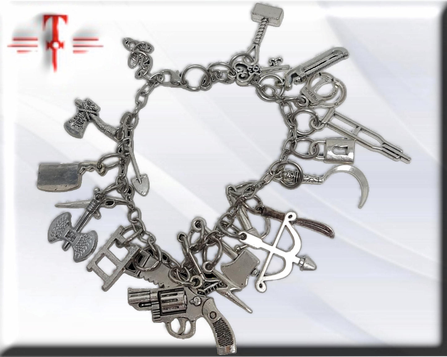 Achabá pulsera con las 21 piezas de Oggun Ifá Santeria Palo Mayombe