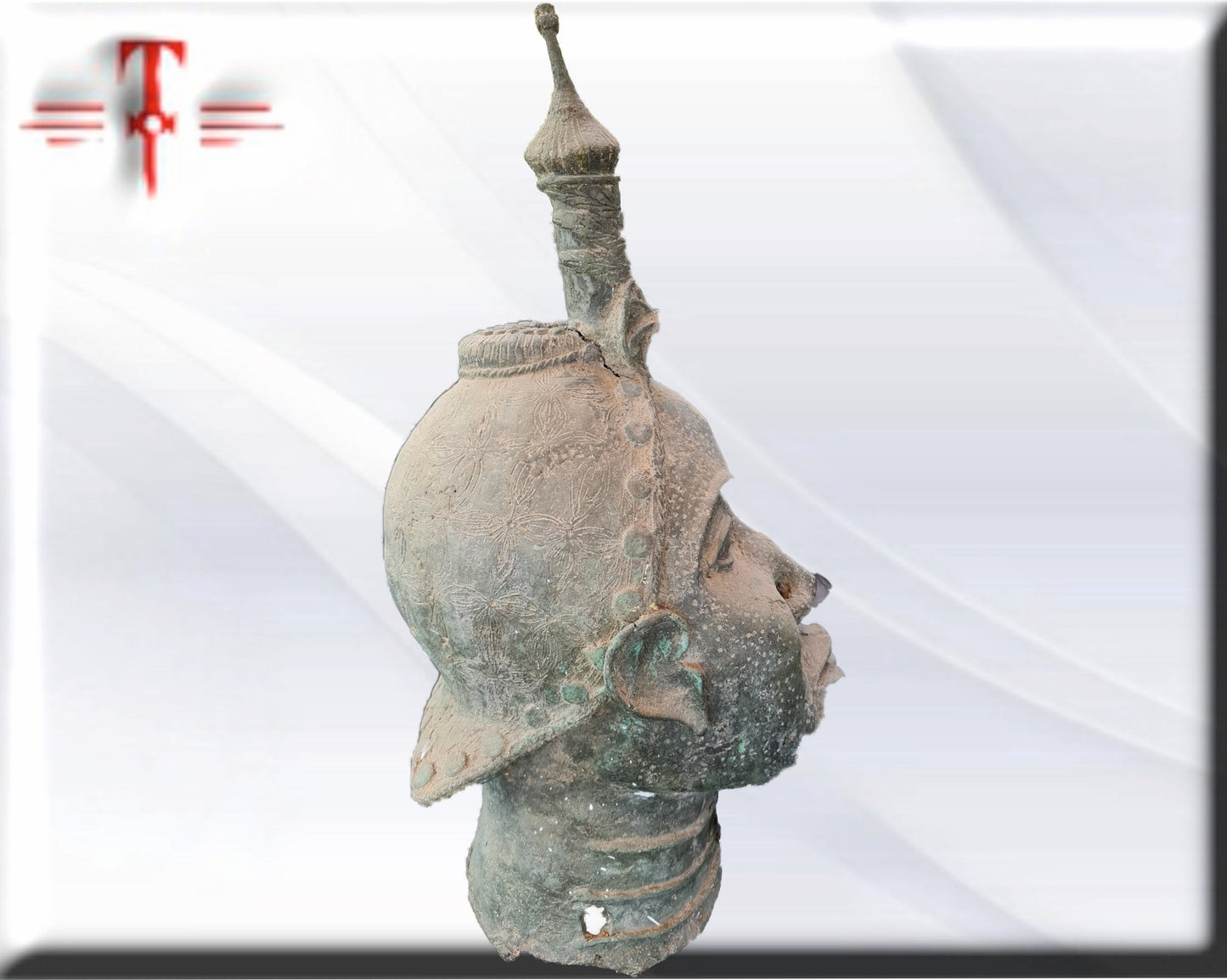 Busto de Oni ( rey de ifá) Arte africano , Yoruba , Escultura de bronce 6 kilogramos