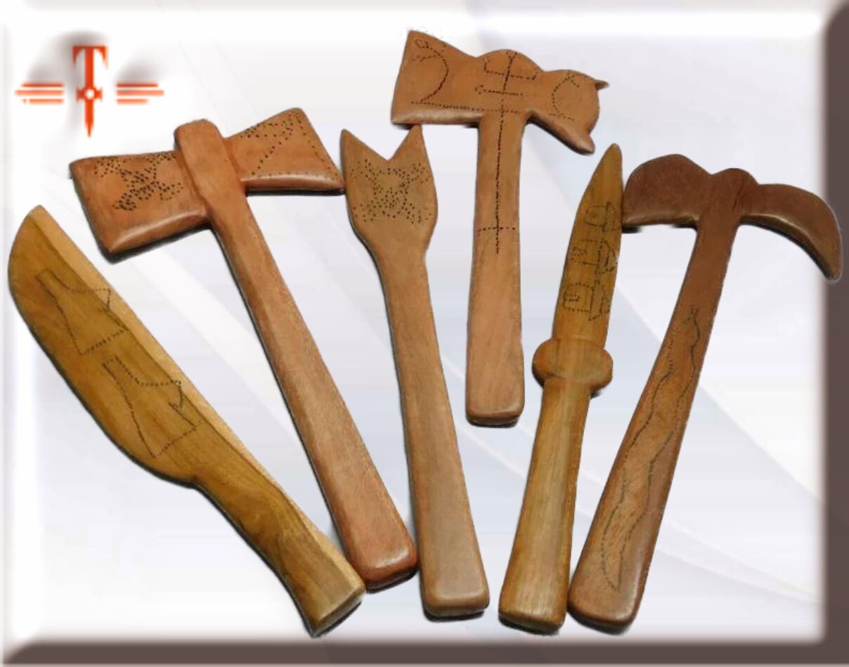 Herramientas Shangó de madera Santería