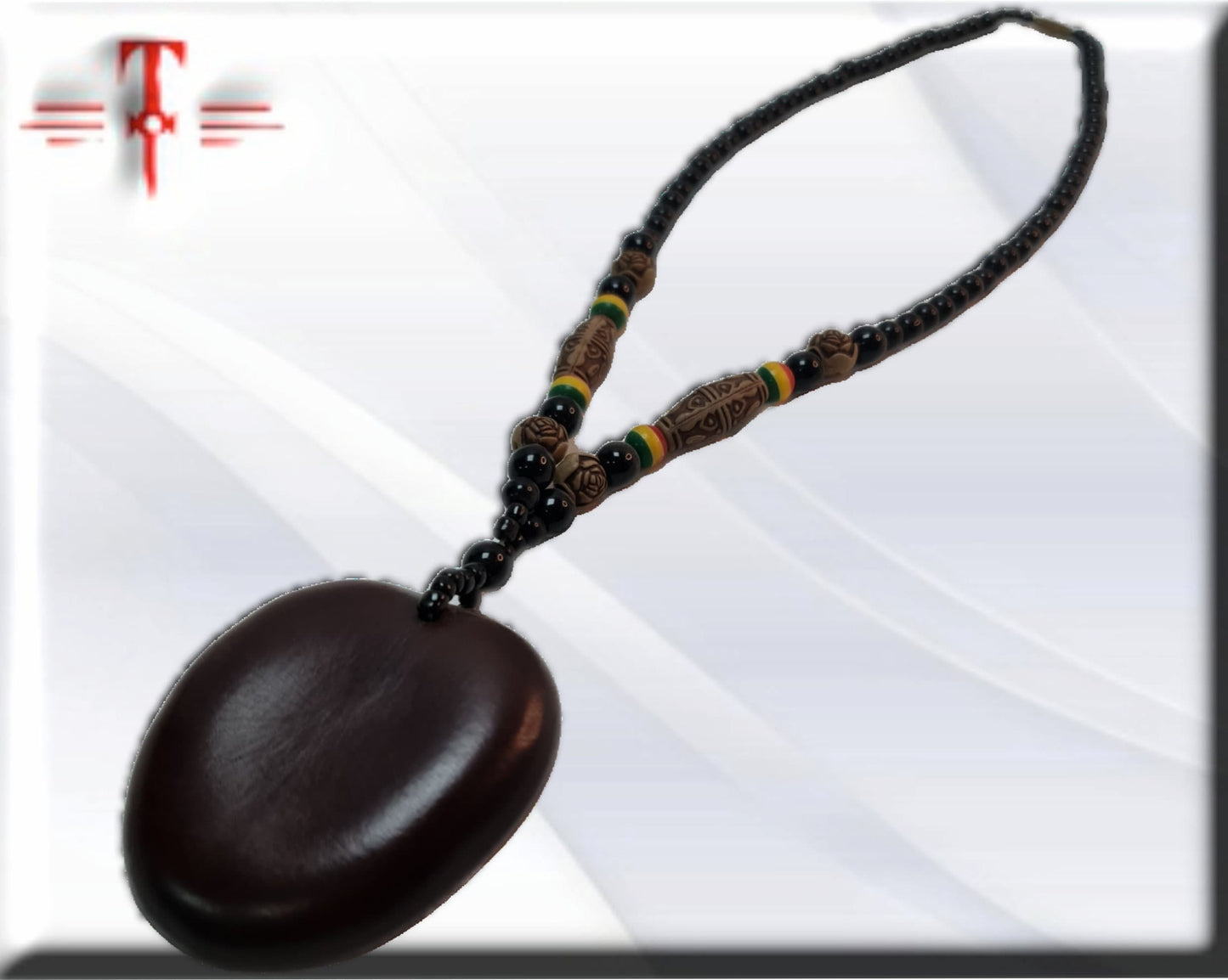 Amuleto, protección, collar de corazón Shangó , corazón de Mar , cayajabo
