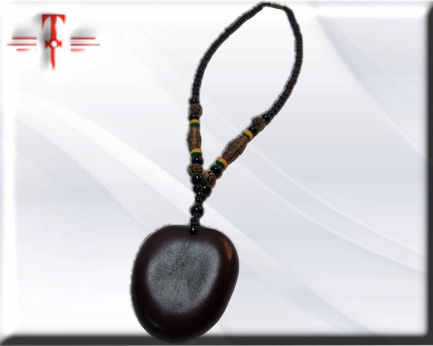 Amuleto, protección, collar de corazón Shangó , corazón de Mar , cayajabo