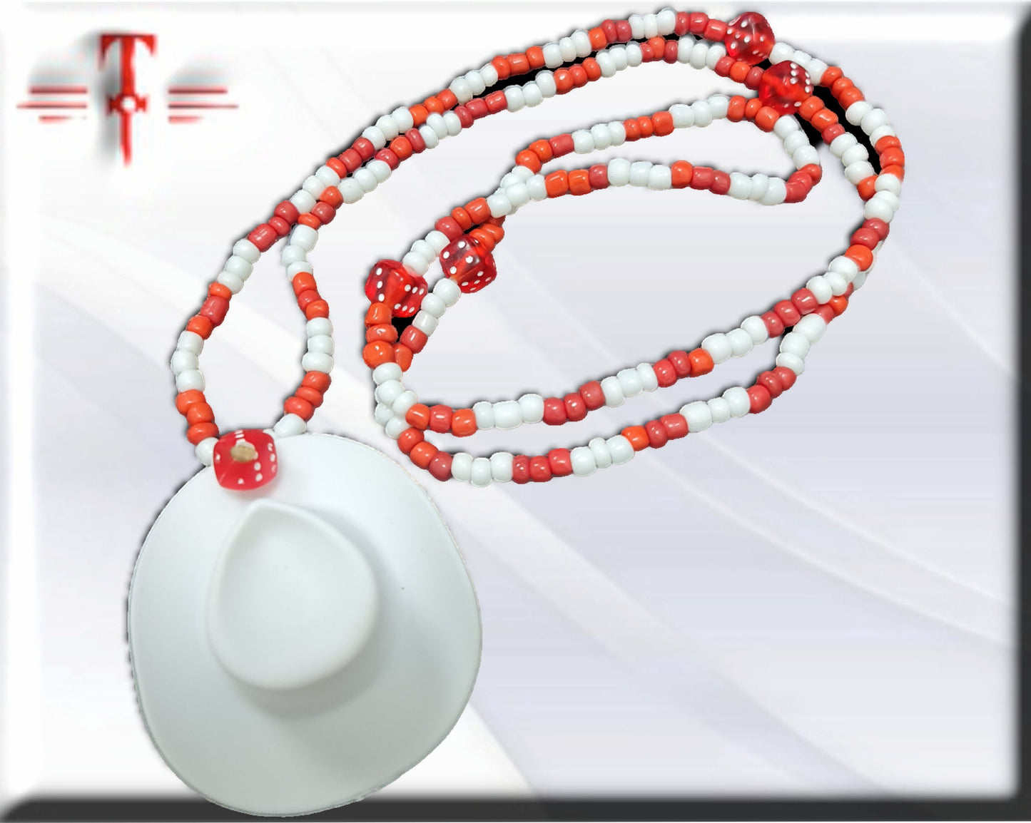 Collar Ze Pilintra , Catimbó , candomble, Kimbisa, Umbanda , con gorro y dados deidad de Brasil , productos religiosos y esotéricos ,