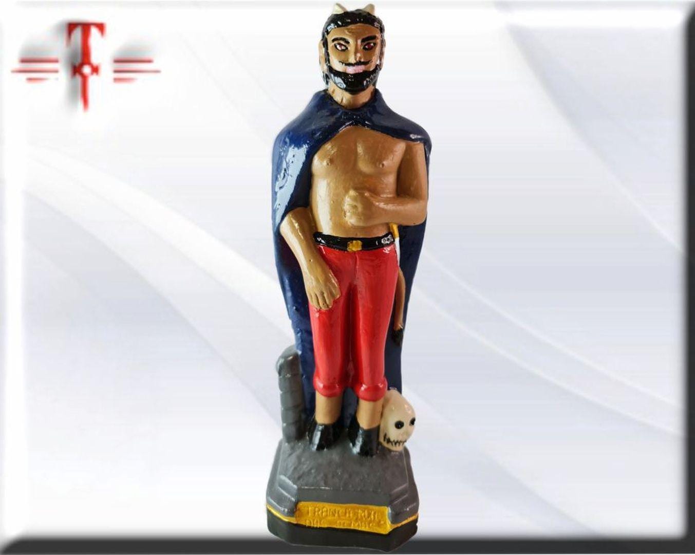Figura Yeso Exú Tranca rua das almas , Candomble , kimbisa, Umbanda