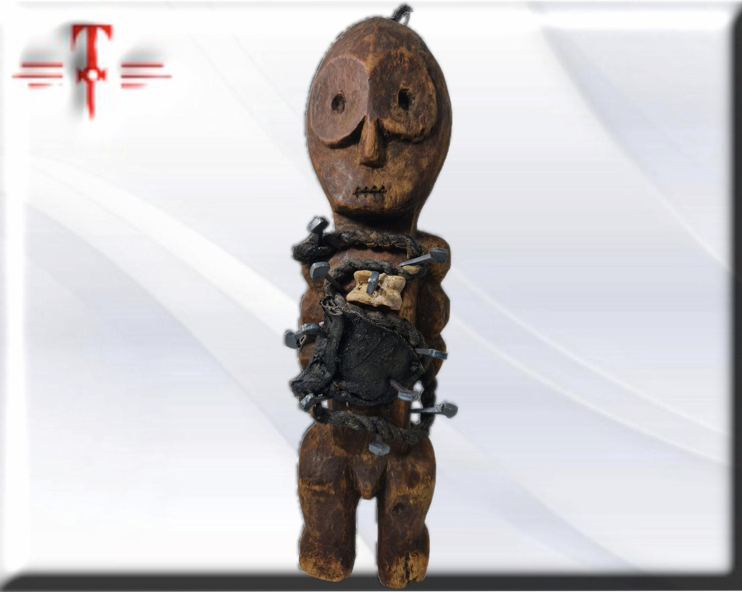 fetiche Guerrero de proteccion Nkisi . arte africano , vodun africa , Benín