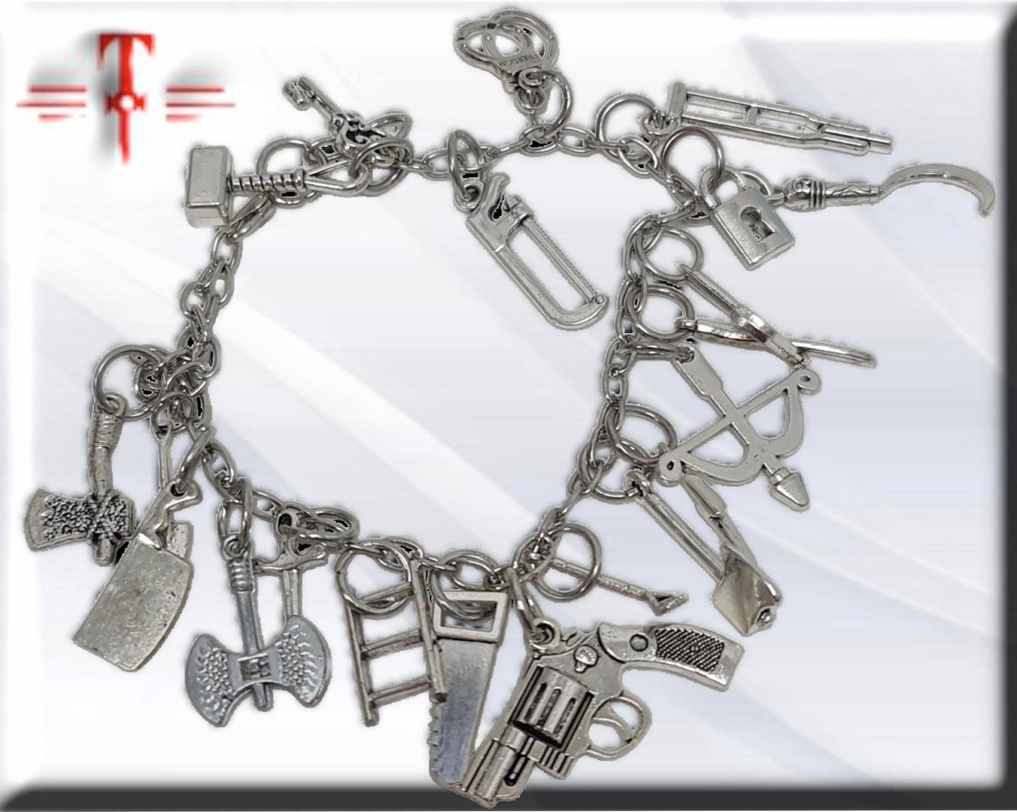 Achabá pulsera con las 21 piezas de Oggun Ifá Santeria Palo Mayombe