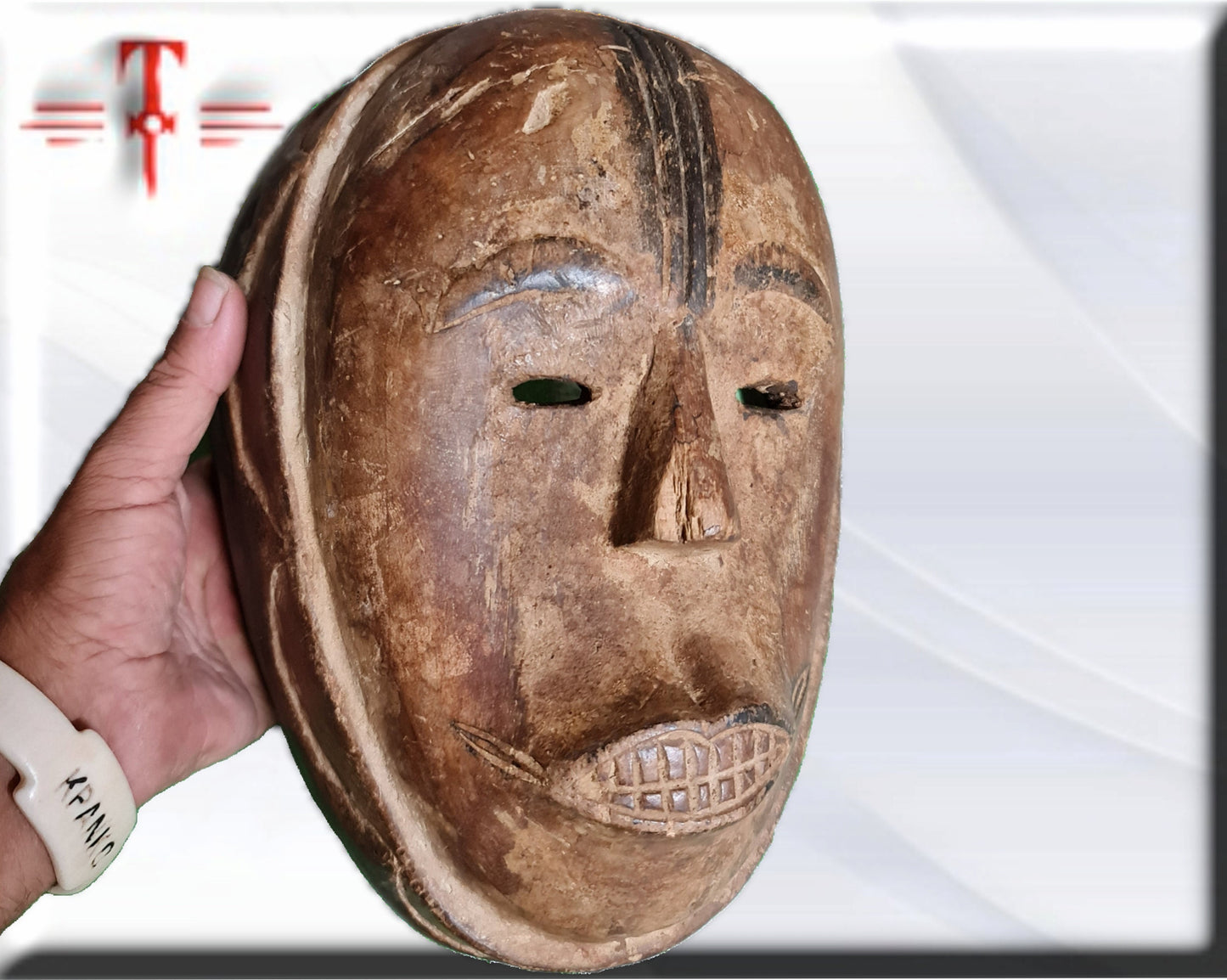 Máscara Mangbetu .Congo arte africano Mangbetu mask .Congo African art