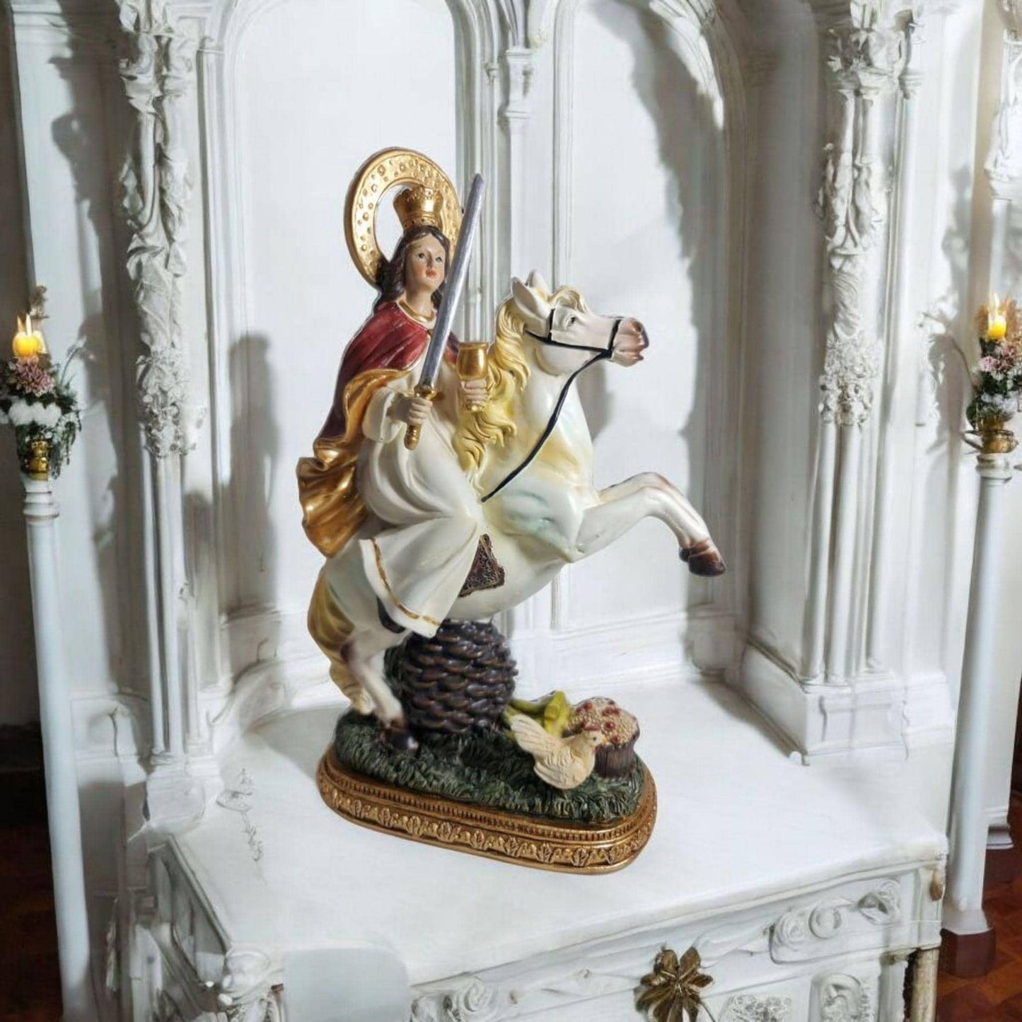 Santa Barbara a caballo , Santos y Vírgenes católicos , productos Religiosos