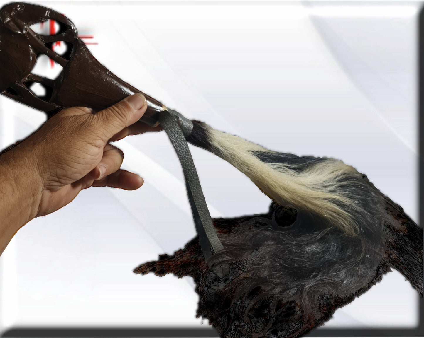 cola caballo iruke africano mango elefante , hecho a mano , Ifá Santeria Palo Mayombe babalawo
