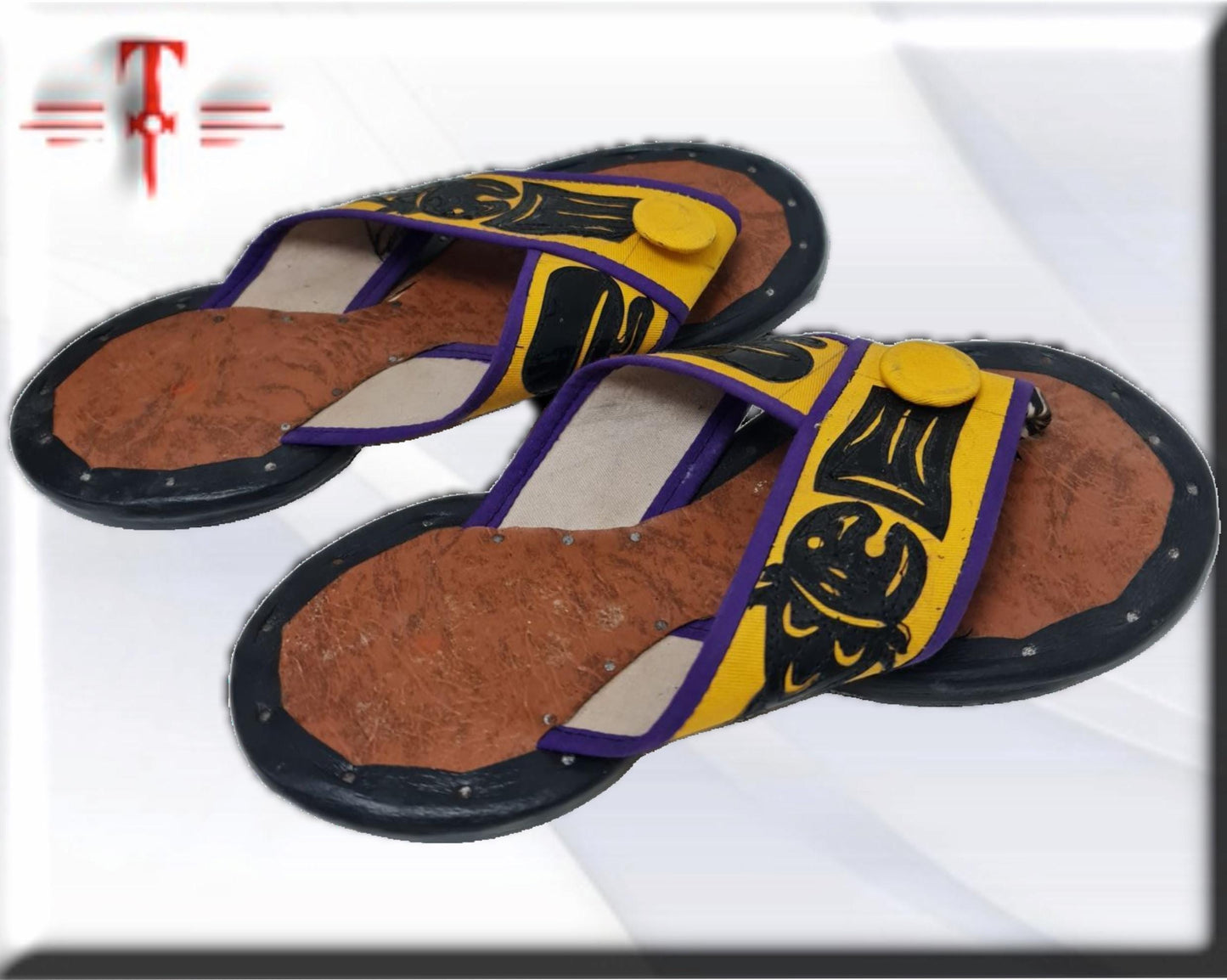 Chanclas africanas hechas a mano, arte africano