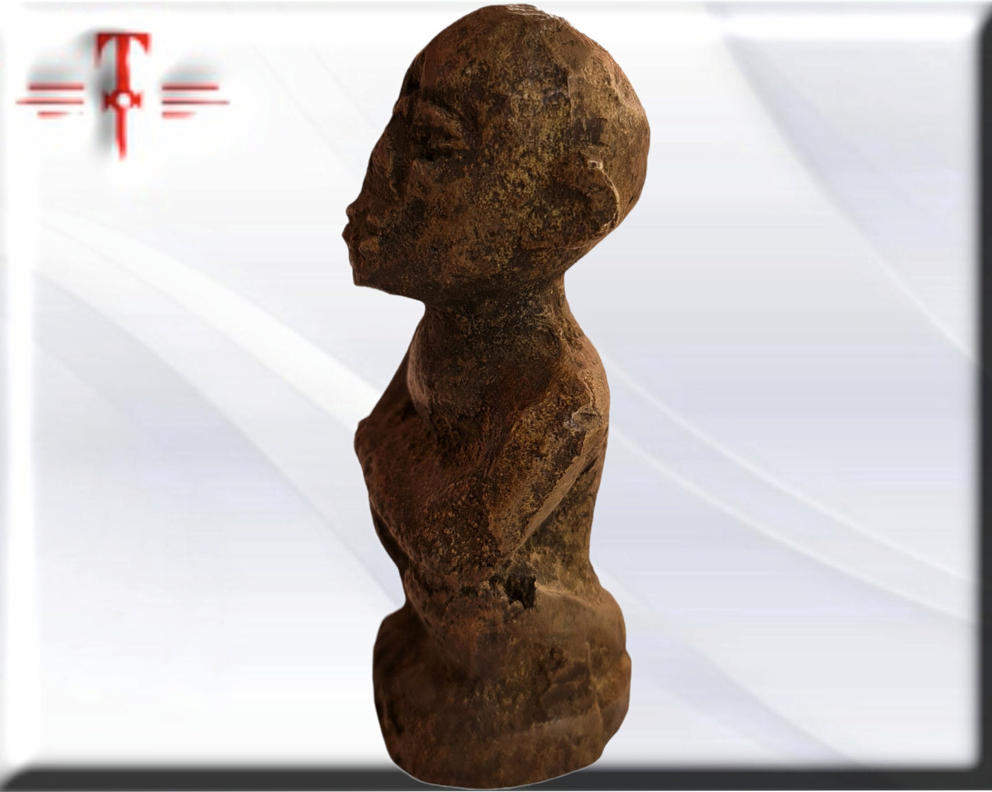 Antigua estatuilla de bronce de Benín Arte Africano , galeria de arte