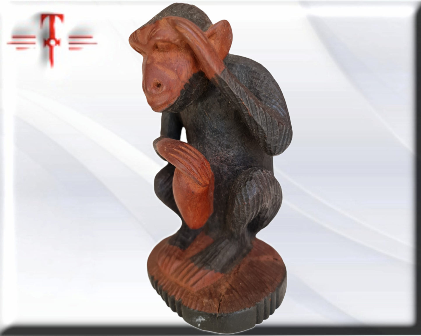 Estatuilla de Mono tallada a mano , arte africano , Galería de arte , antigüedad