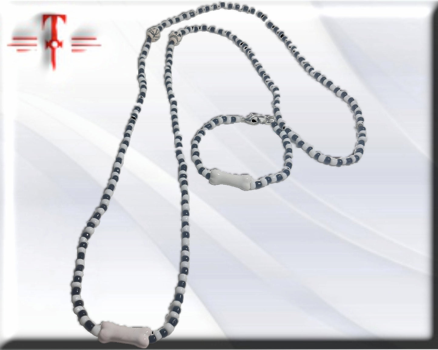 Collar Egguns - Egungun + pulsera a juego , Santería Palo Mayombe , Vudú