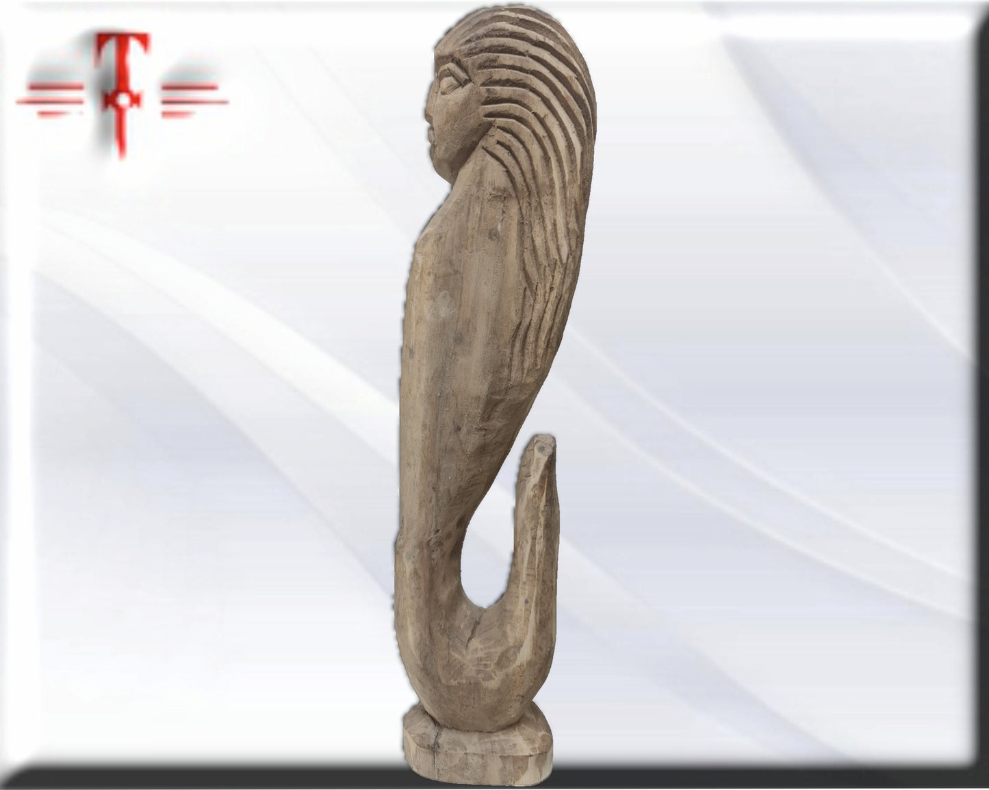 Escultura madera Mami Wata , original de Africa ( Benín ) Yemaya