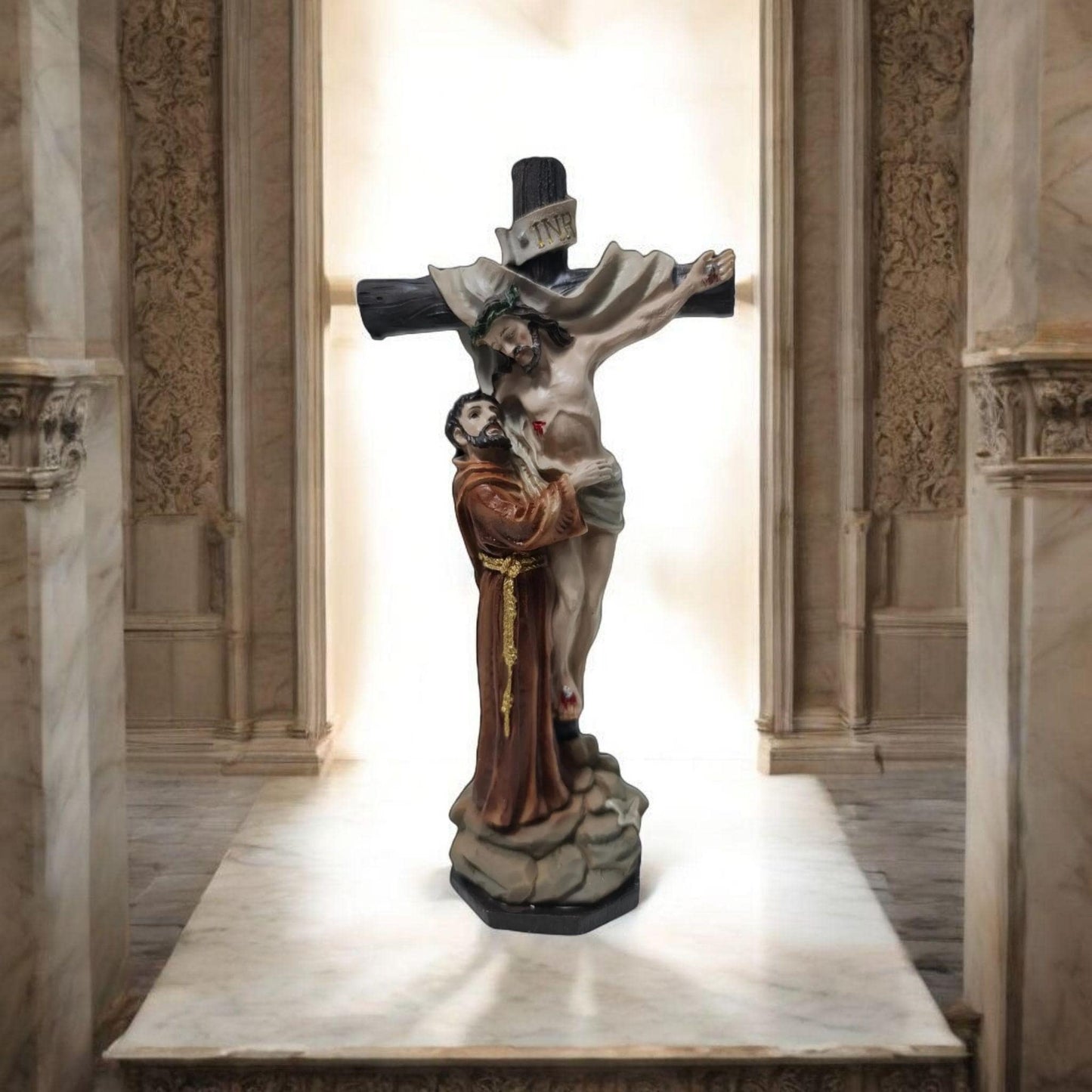 Christ with Saint Francis. Catholic Saints and Virgins, Religious products,