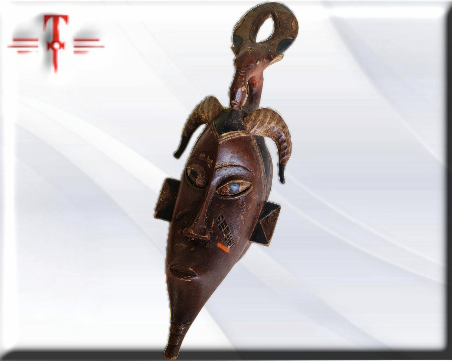 Máscara Gouro Costa de Marfil , arte Africano ,