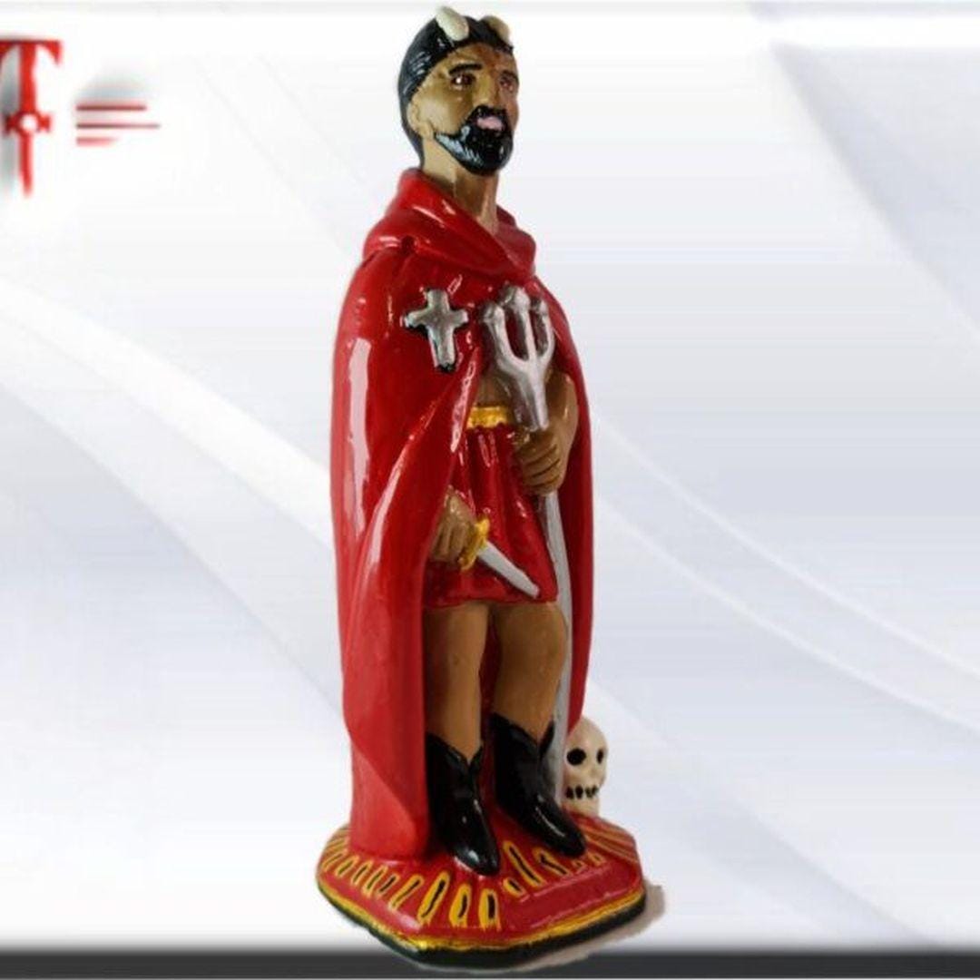Figura Yeso Exú Destranca Rua , Candomble , kimbisa, Umbanda