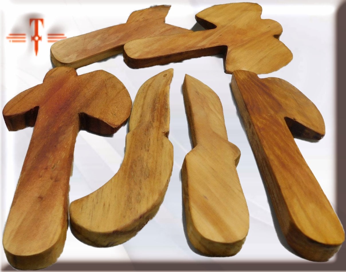Herramientas Shangó de madera Santería