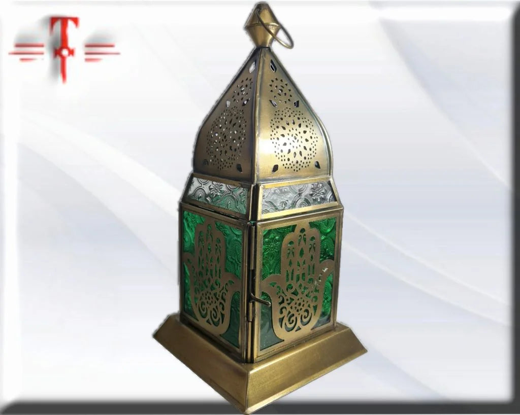 Porta velas laton mano fatima