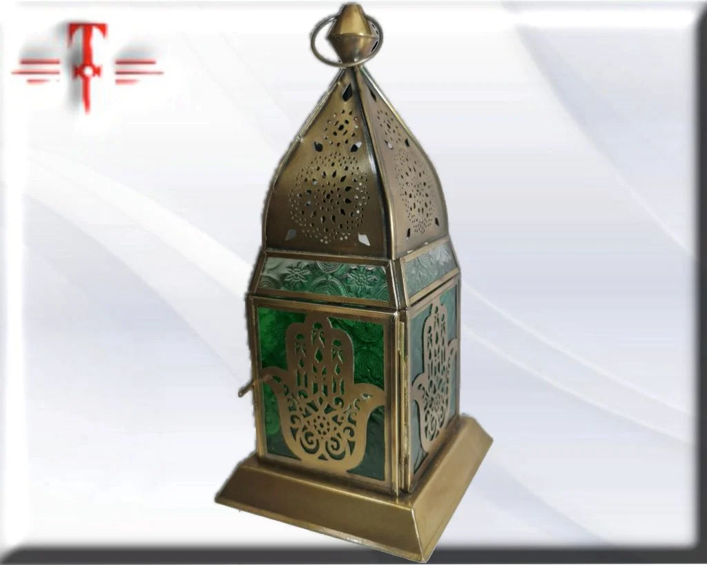Porta velas laton mano fatima