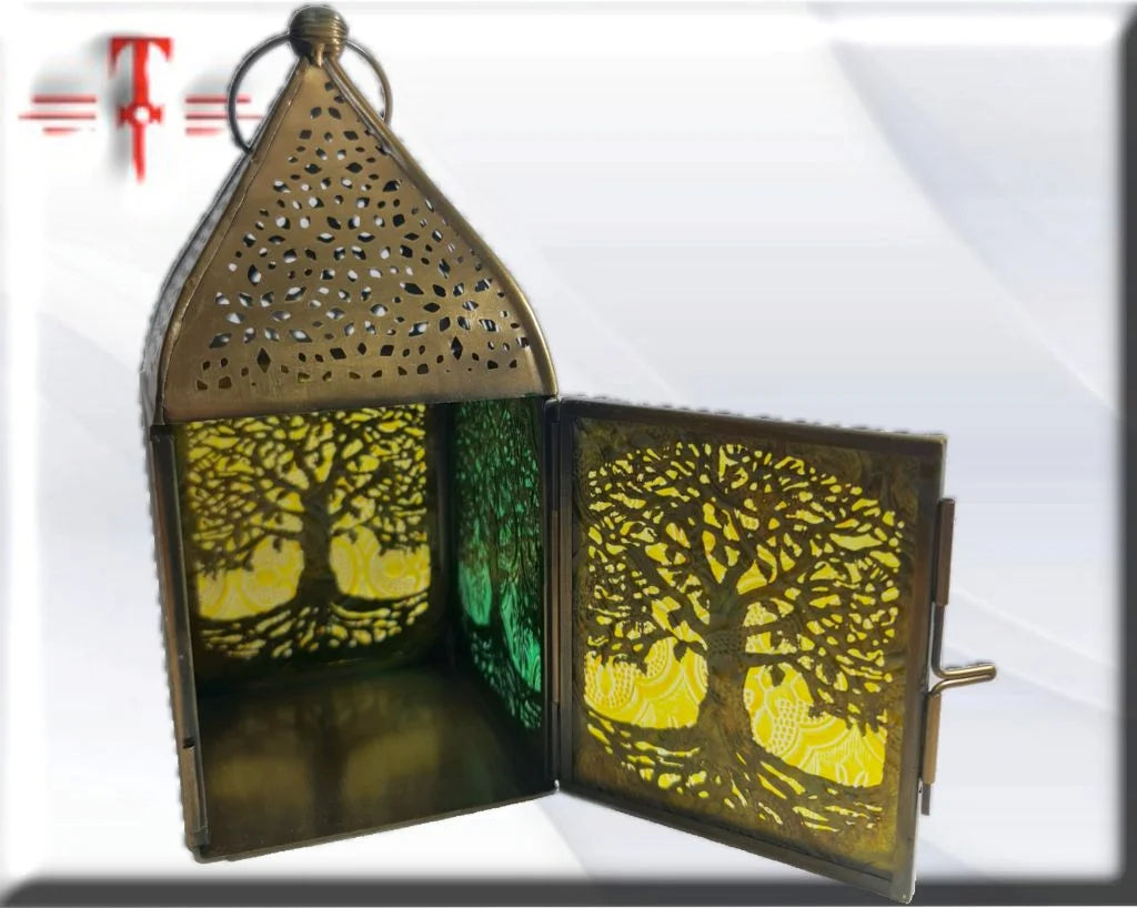 Porta velas laton arbol