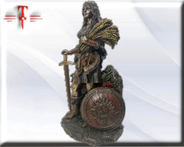 Statue des Gottes Dagda, mythologische Götter, esoterische und religiöse Gegenstände, handbemalt
