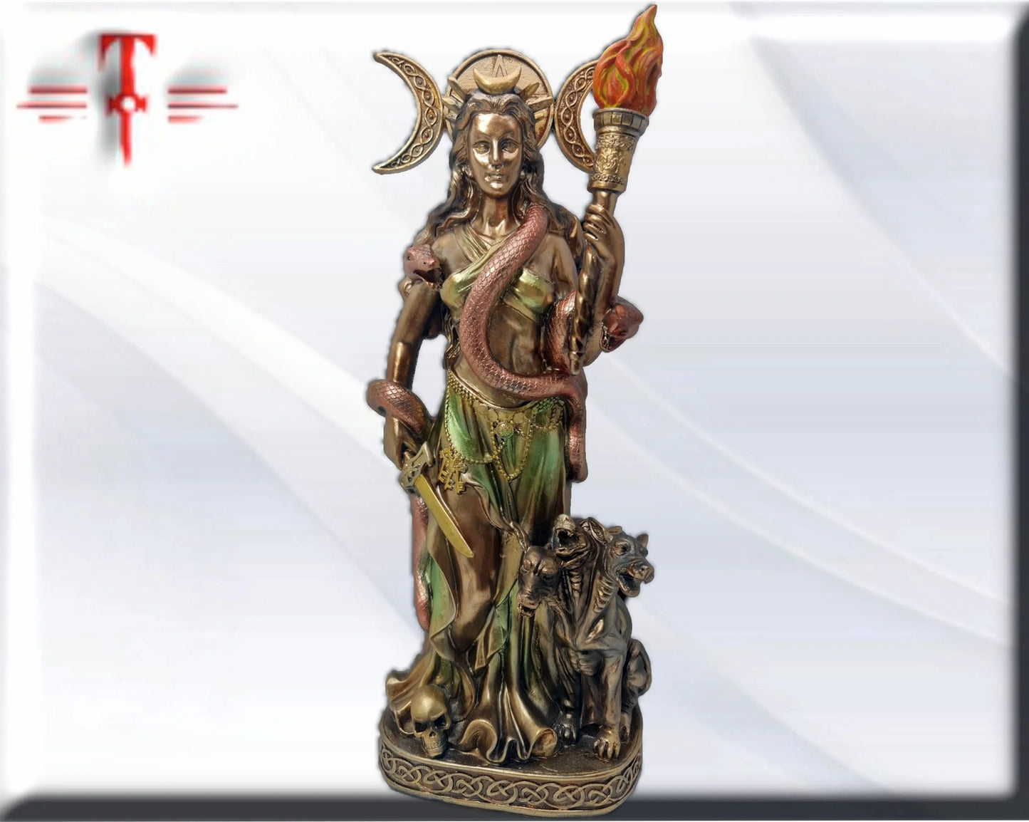Statue des Gottes Dagda, mythologische Götter, esoterische und religiöse Gegenstände, handbemalt