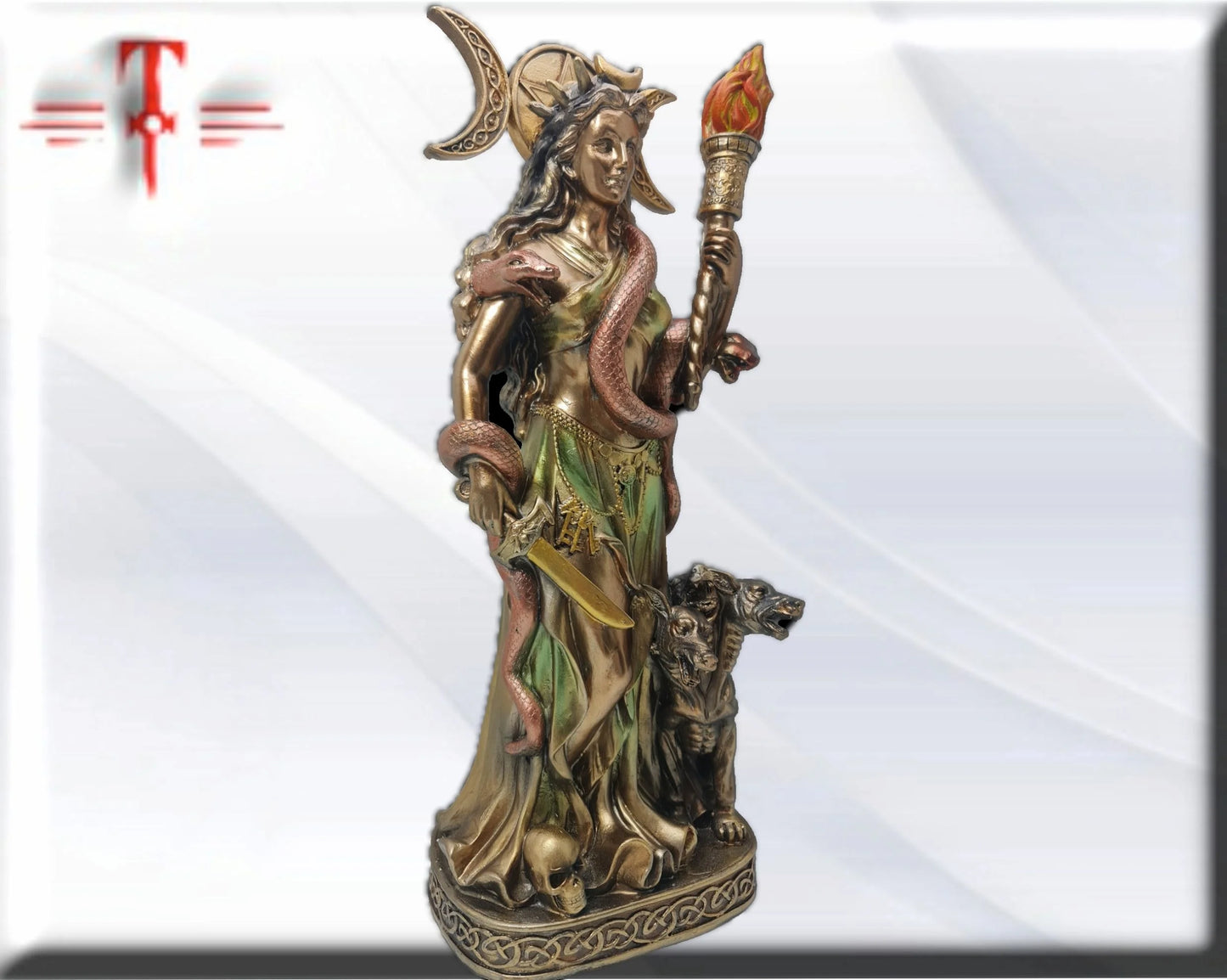 Statue des Gottes Dagda, mythologische Götter, esoterische und religiöse Gegenstände, handbemalt