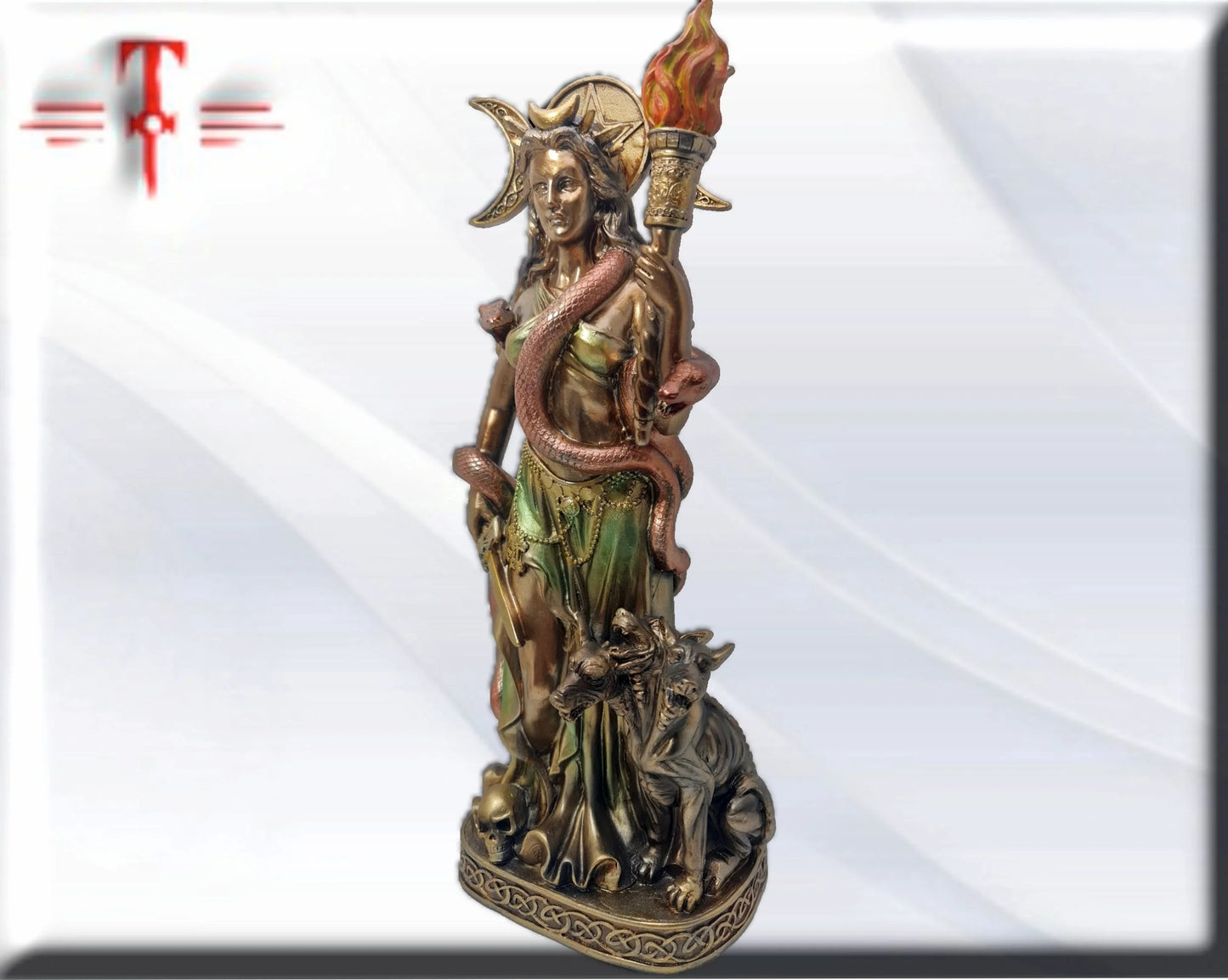 Statue des Gottes Dagda, mythologische Götter, esoterische und religiöse Gegenstände, handbemalt