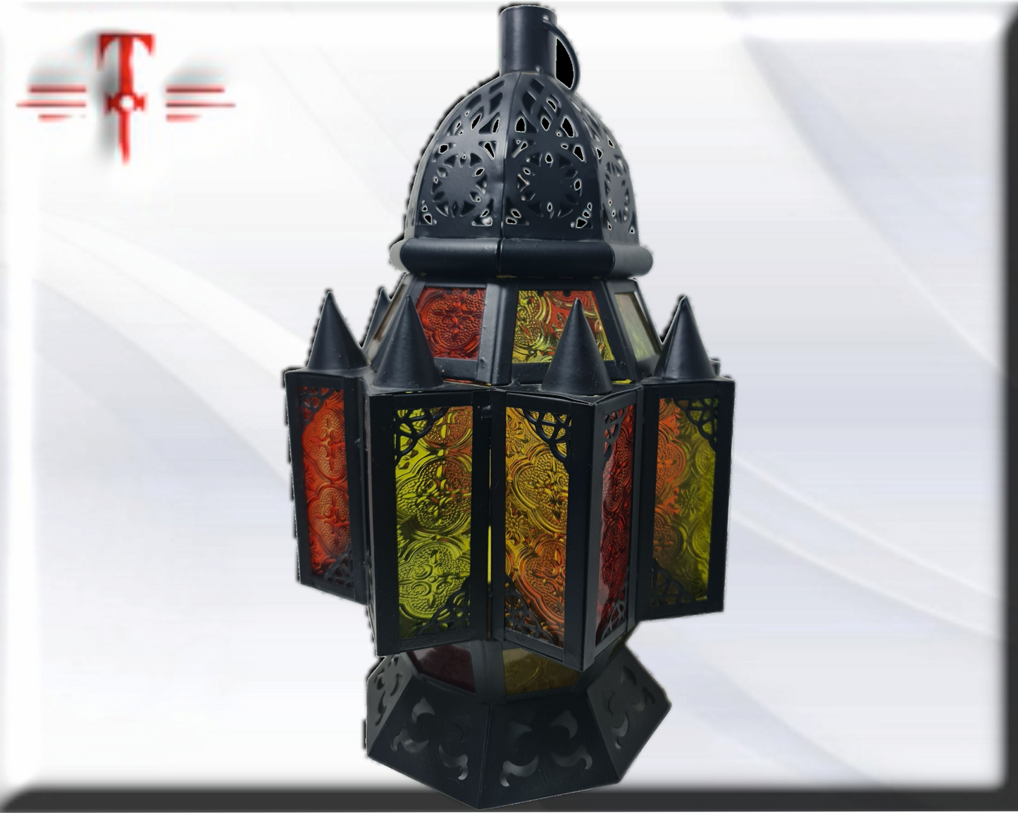 Porta velas hierro estilo arabe
