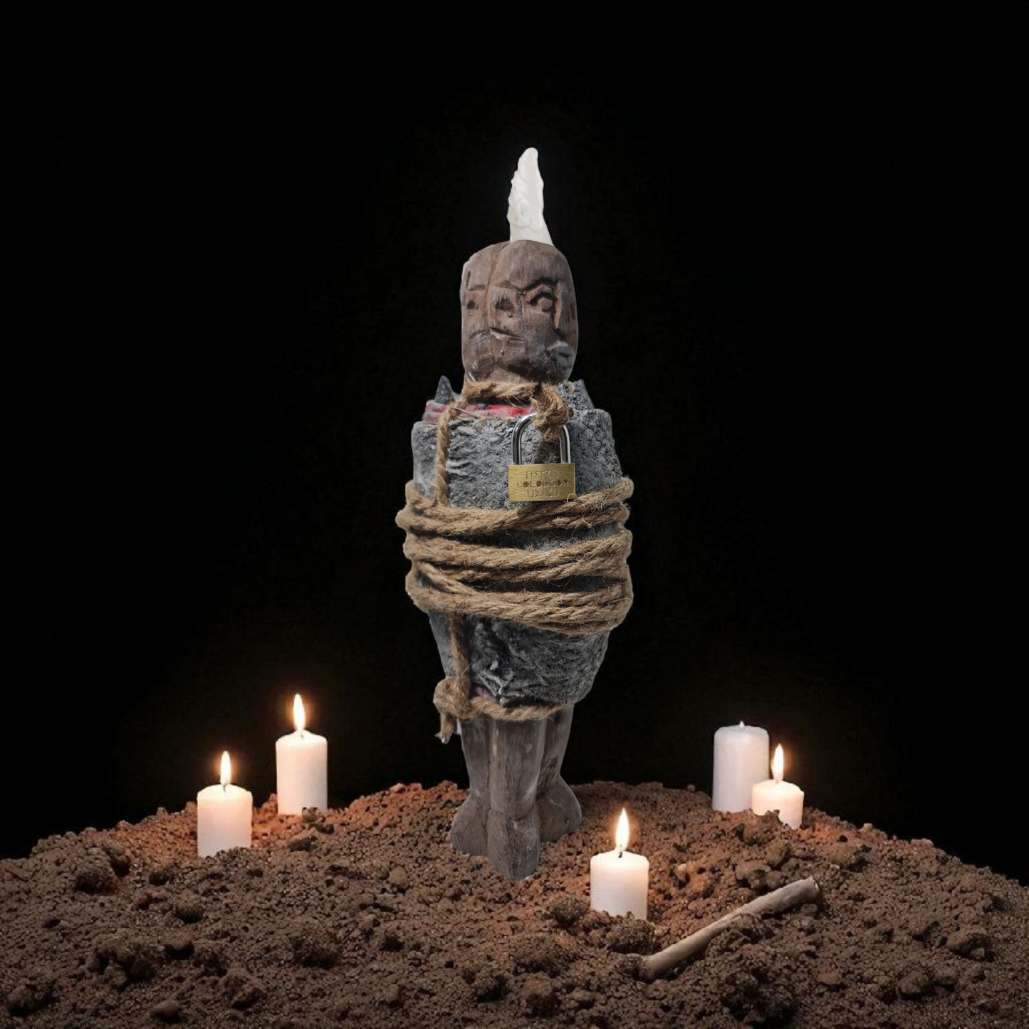 Fetiche de Amarre vudodo , secretos del Vodoun africano , arte africano