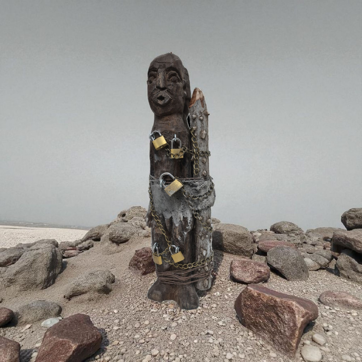 Fetiche de Amarre , secretos del Vodoun africano , arte africano