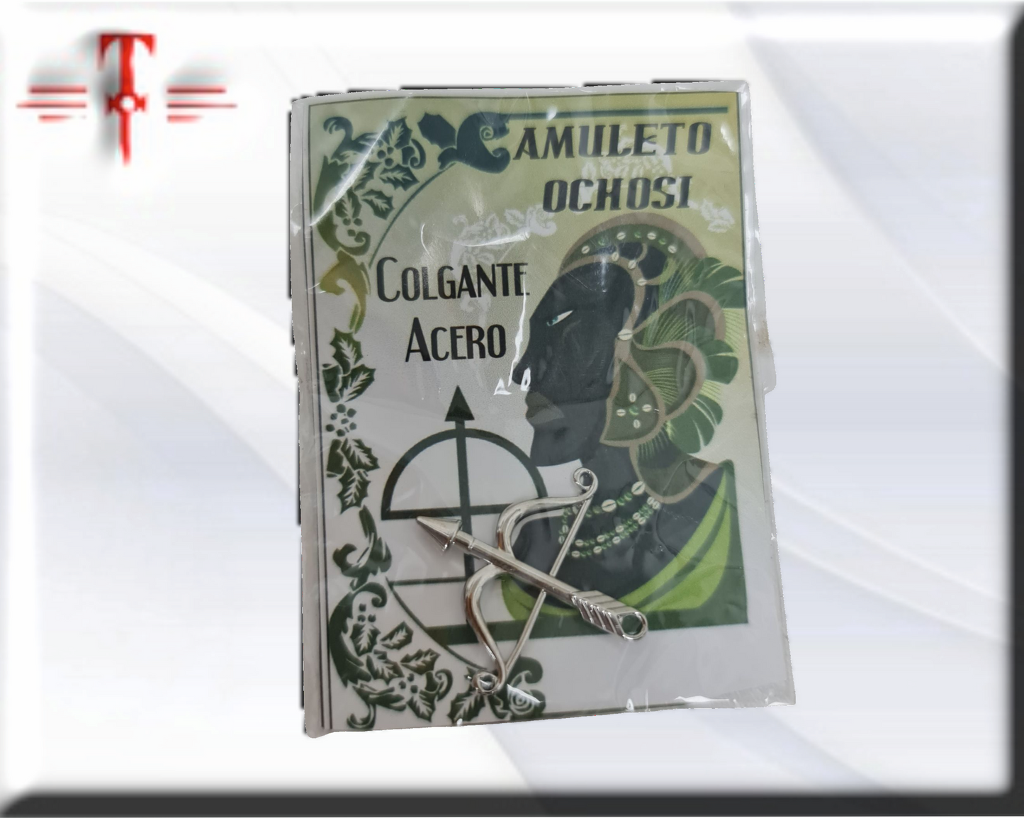 Colgante Ochosi de acero , refuerzo del Orisha Oggun Santeria Yoruba