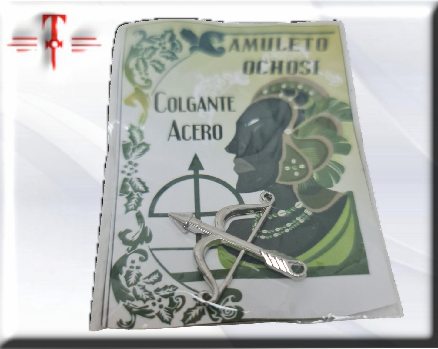 Colgante Ochosi de acero , refuerzo del Orisha Oggun Santeria Yoruba