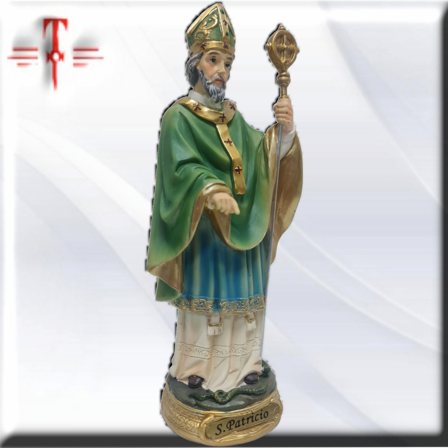 San Patricio 20cm , Santos y Vírgenes católicos , productos Religiosos