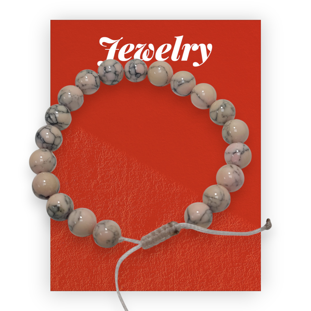 pulsera de Howlite rosa