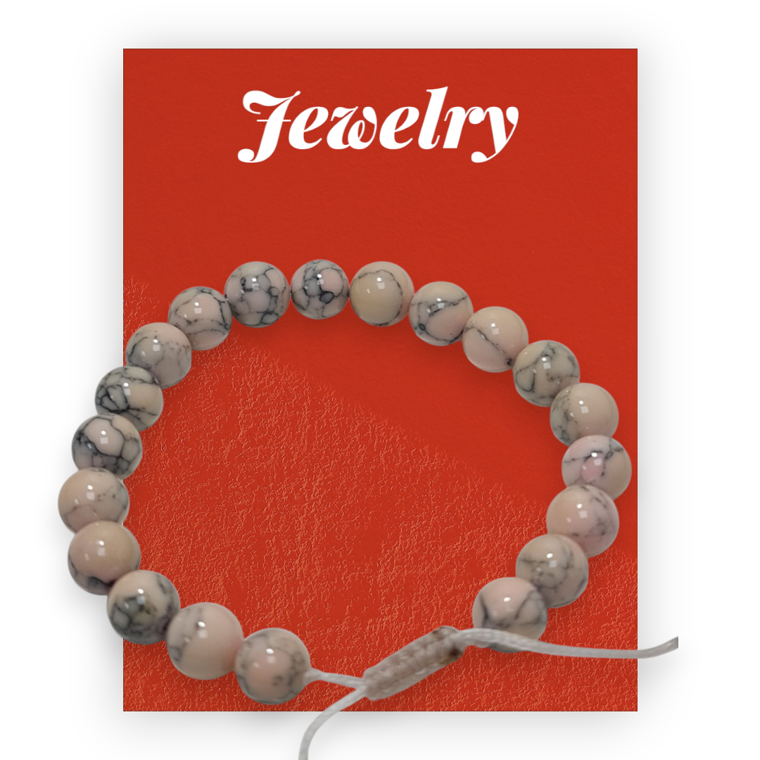 pulsera de Howlite rosa