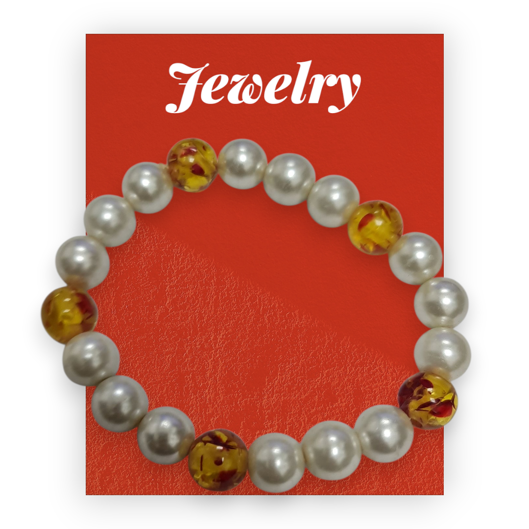 pulsera Ambar y perla