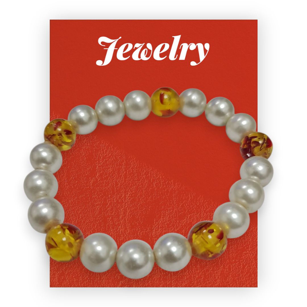 pulsera Ambar y perla
