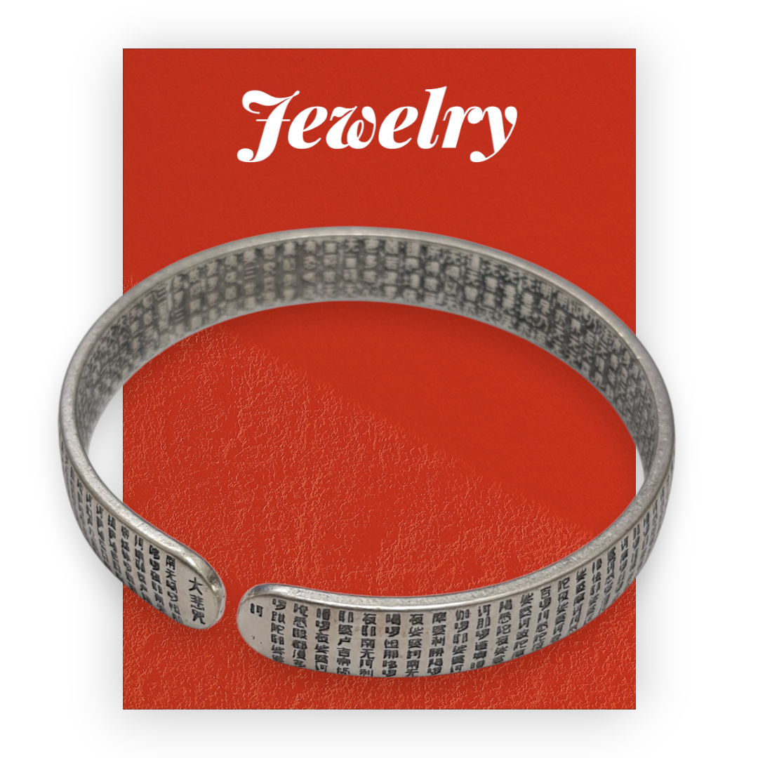 brazalete budista con mantras y flor de loto