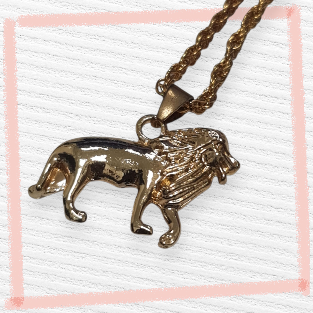 colgante Leon dorado