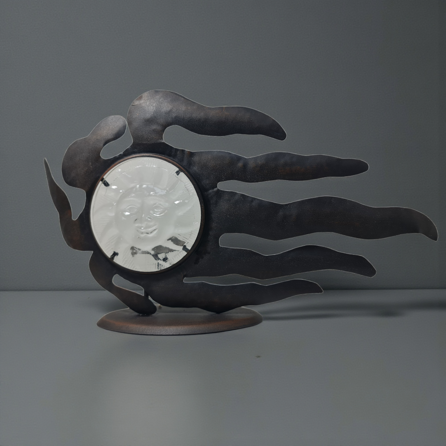 Porta velas metal Sol