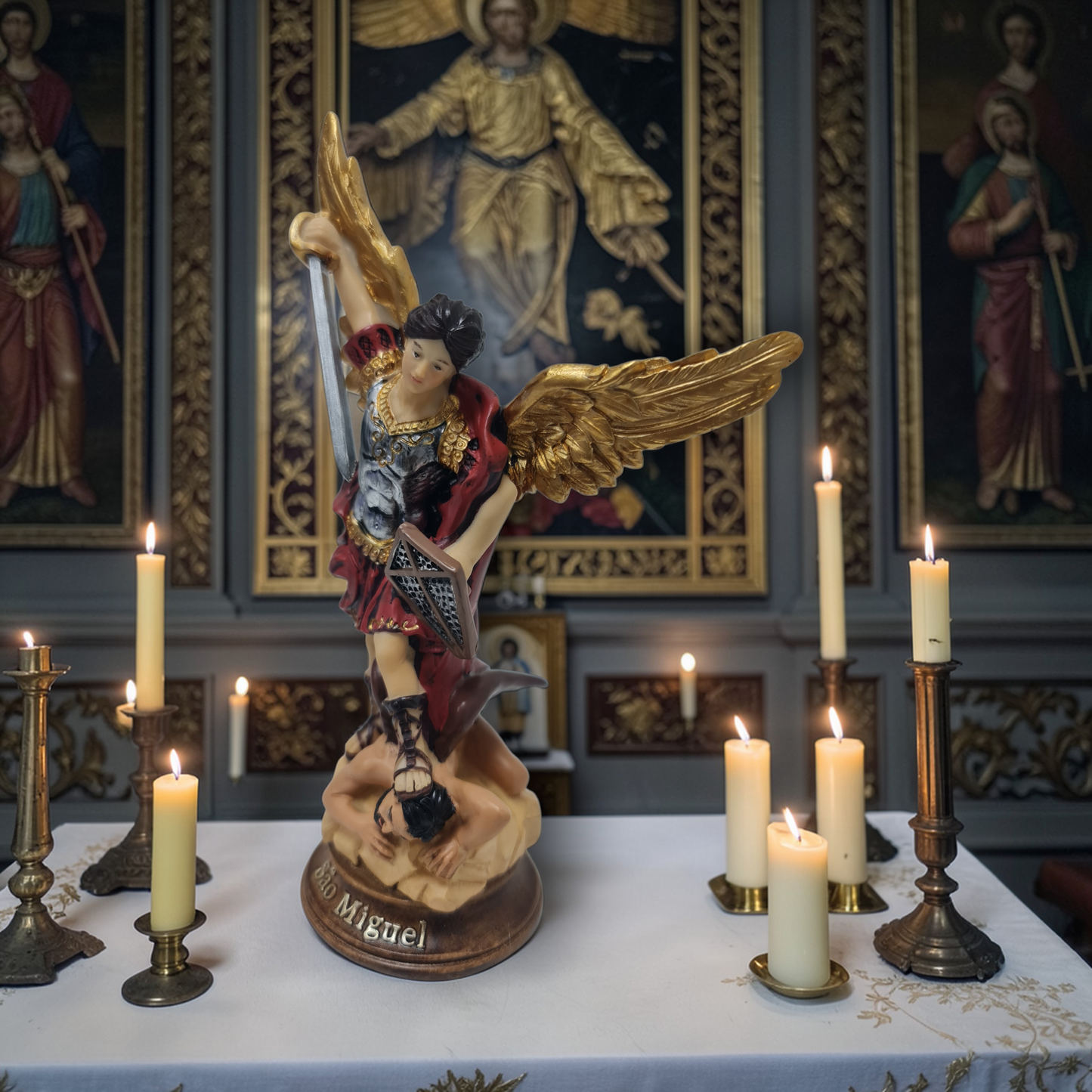 Arcangel San Miguel 15cm , Santos y Vírgenes católicos , productos Religiosos