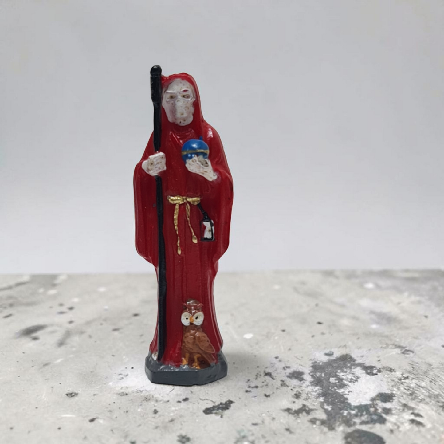 Estatua Santa Muerte 5cm , en lata , Santísima Muerte