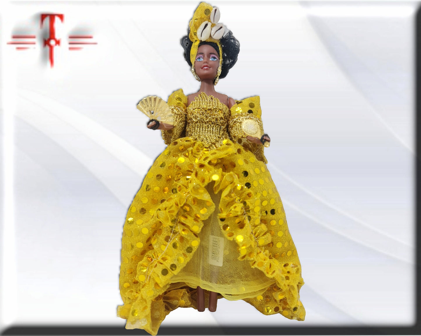 Muñeca Orisha Oshún , Diosa de las aguas dulces , Deidad del Panteón Yoruba